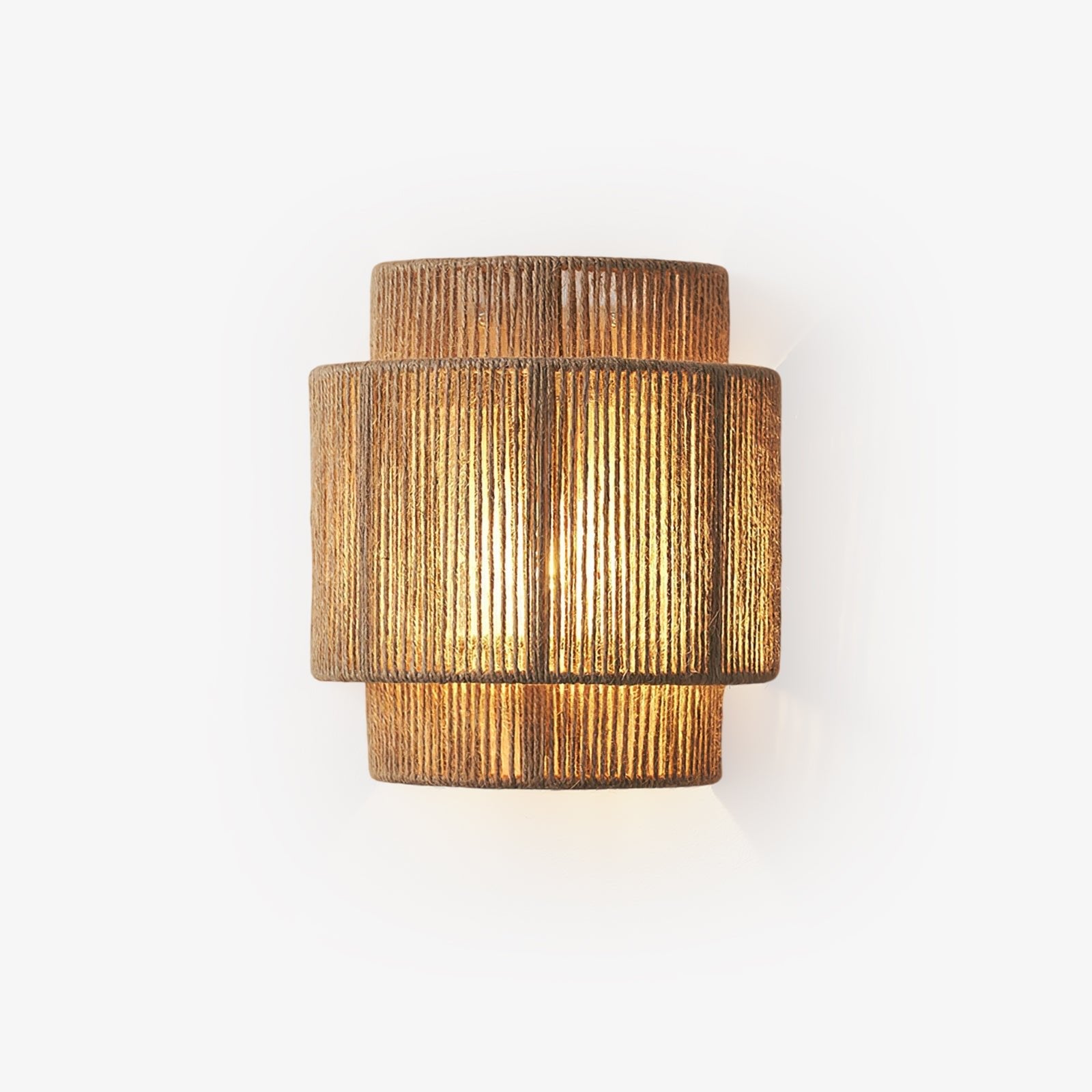 Rustic Weave Wall Lamp | Handwoven Hemp Rope Design for Cozy Indoor Lighting