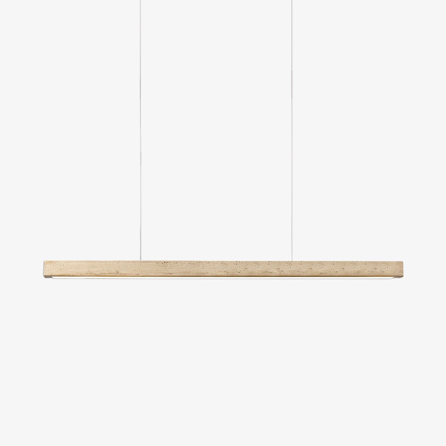 Linear Travertine Pendant Lamp | Dimmable, Adjustable Height & Ideal for Modern Kitchens and Workspaces