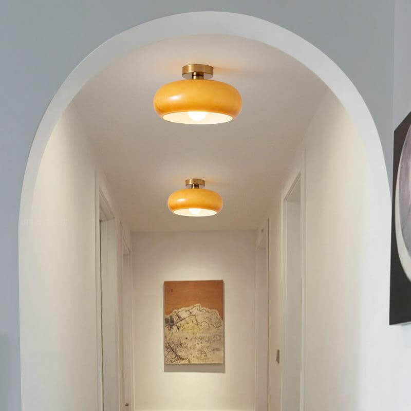 LED Pendant Light Fixture - Modern Retro Round Glass with Electroplated Copper Finish - Ideal for Kitchen & Dining Room Lighting