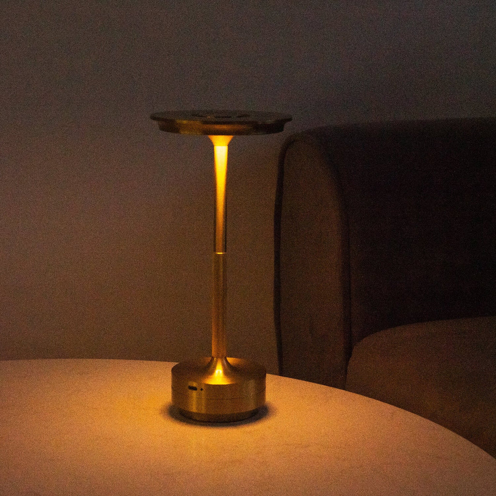 Cordless Metallic Table Lamp - Modern Design for Home & Office Lighting