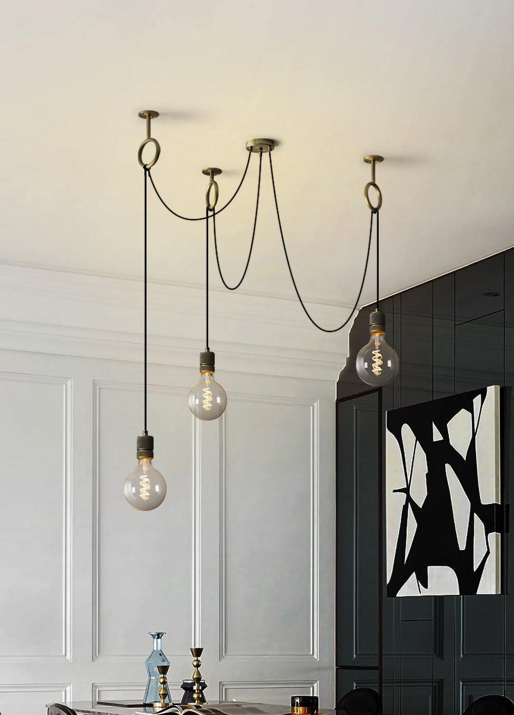 Industrial Spider Chandelier | Customizable Metal Pendant Light with 3-5-8 Heads for Indoor Use