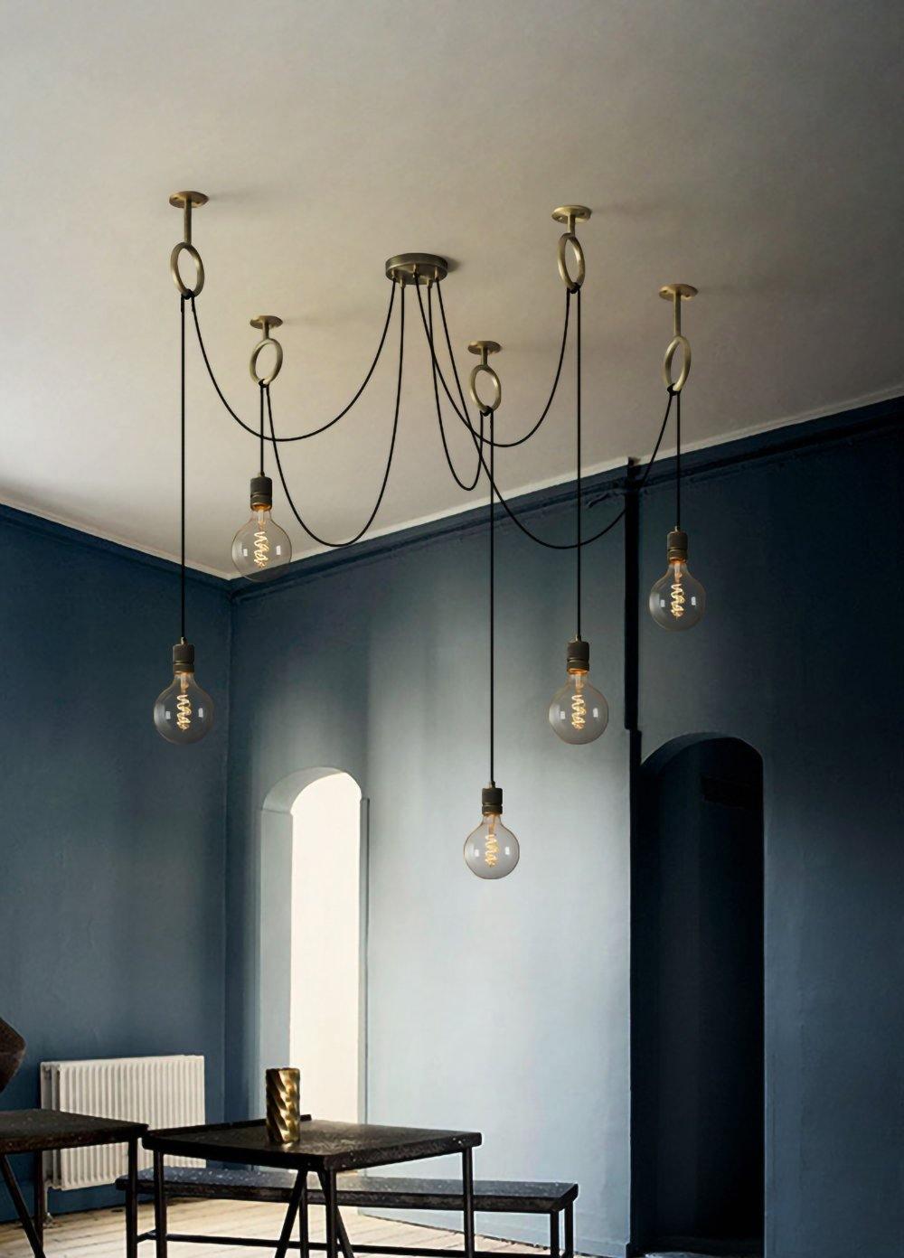 Industrial Spider Chandelier | Customizable Metal Pendant Light with 3-5-8 Heads for Indoor Use