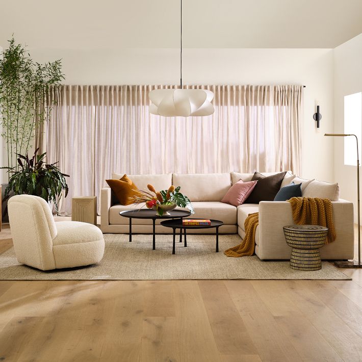 Cocoon-Style Pendant Light | Silk & Iron, Adjustable Height for Dining Room & Living Room