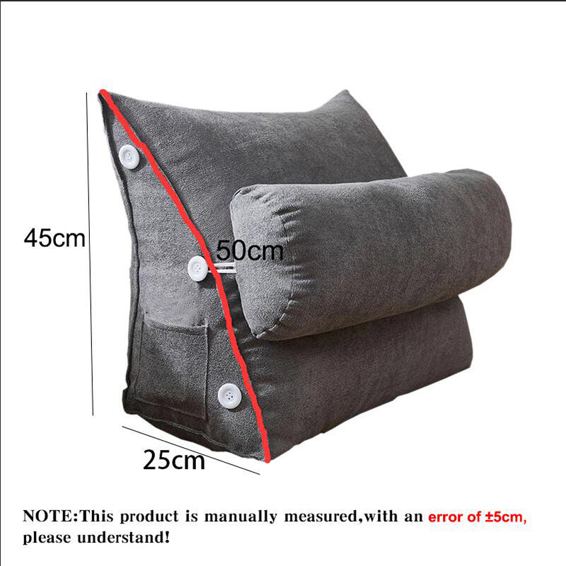 Upright Comfort Bed Pillow: Ideal for Reading & Relaxation Ergonomic Support Pillow to Sit Up in Bed