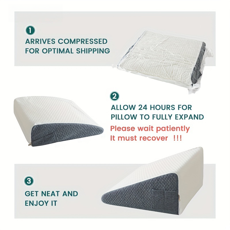 ReliefWedge Therapeutic Pillow: Optimal Support for Acid Reflux & GERD Gastric Reflux Relief with Ergonomic Wedge Design