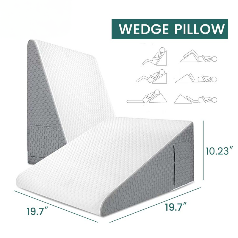 ReliefWedge Therapeutic Pillow: Optimal Support for Acid Reflux & GERD Gastric Reflux Relief with Ergonomic Wedge Design