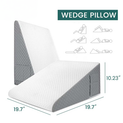 ReliefWedge Therapeutic Pillow: Optimal Support for Acid Reflux & GERD Gastric Reflux Relief with Ergonomic Wedge Design