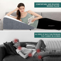 ReliefWedge Therapeutic Pillow: Optimal Support for Acid Reflux & GERD Gastric Reflux Relief with Ergonomic Wedge Design
