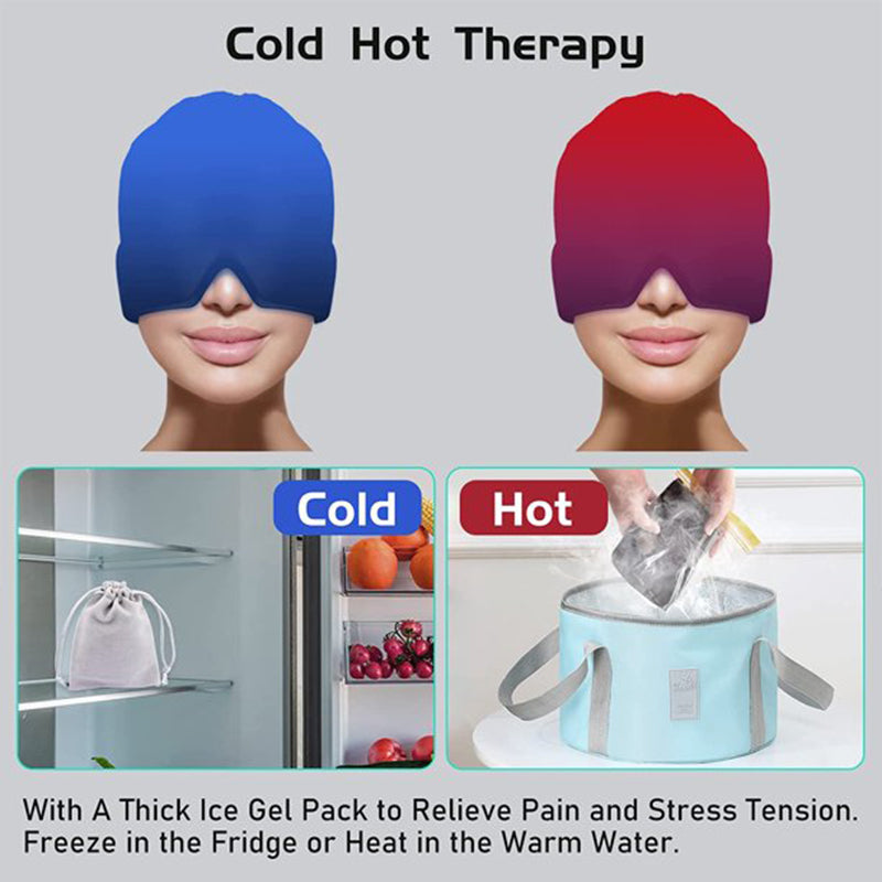 Migraine  Silicone Cold Headache Cap Hot/Cold