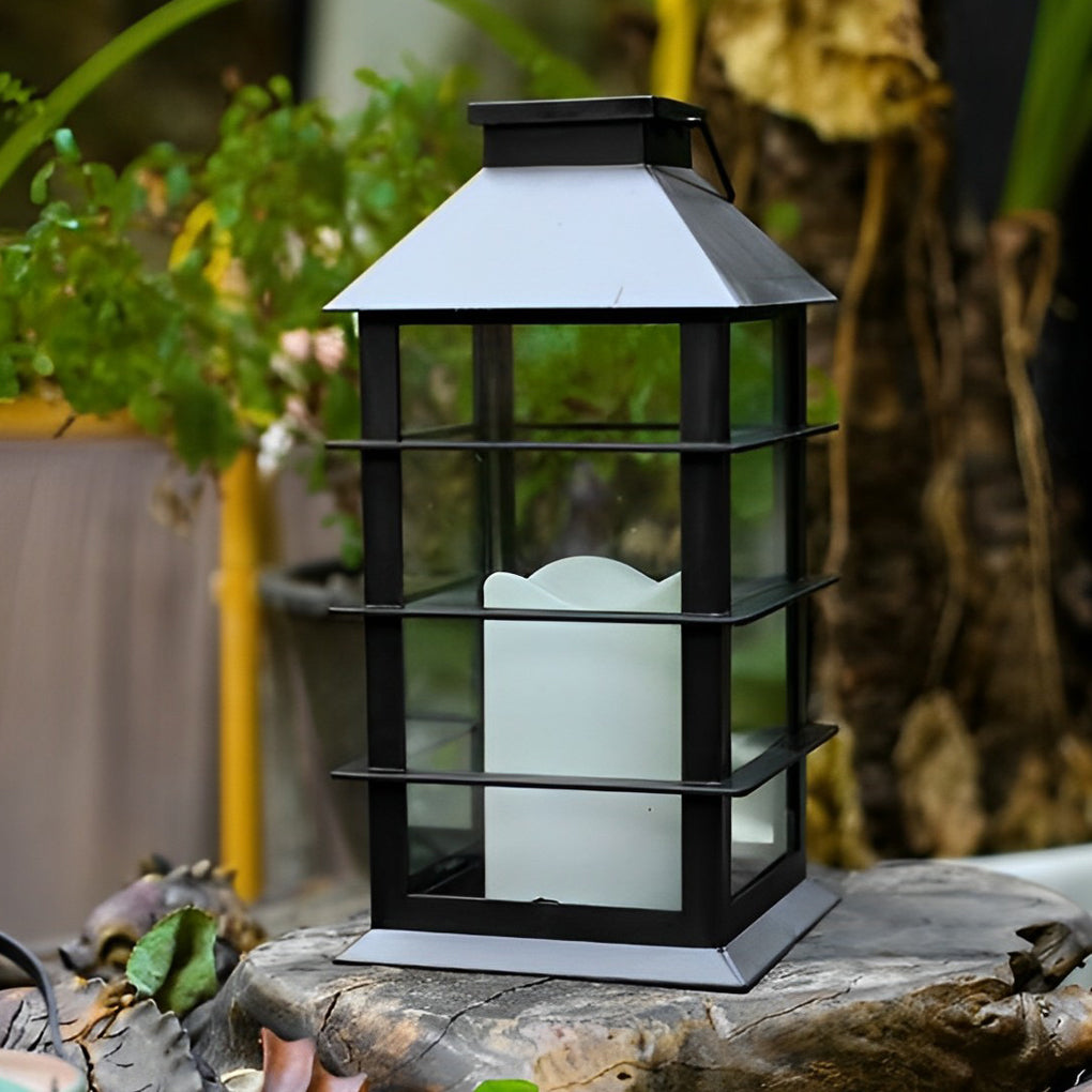 LED Portable Solar Lantern - Waterproof Intelligent Outdoor Light for Camping & Garden Use