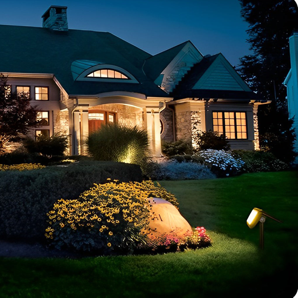 LED Solar Lights Outdoor - 2PCS Waterproof IP65 Black Modern Lawn Lamps for Garden Pathway Lighting