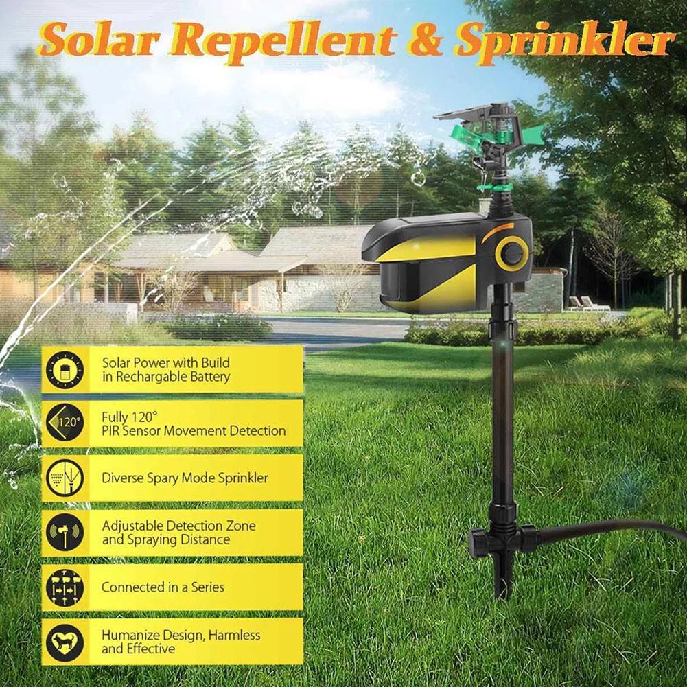 Deer Deterrents: Deer Sprinkler Solar Powered Motion Activated - Get Rid Of Deer Now!