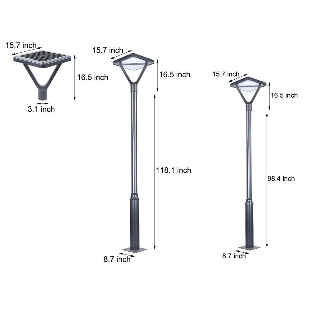 16 Solar Light Posts for Outdoor Use - Illuminate with Solar Street Lamp Post Lights, Perfect for Outdoor Paths and Gardens