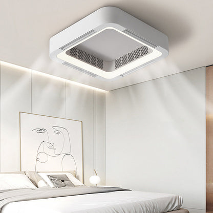 Compact Boxed Ceiling Fan with Built-in LED Light Fold Up Ceiling Fan with Low Profile LED Light for Small Places