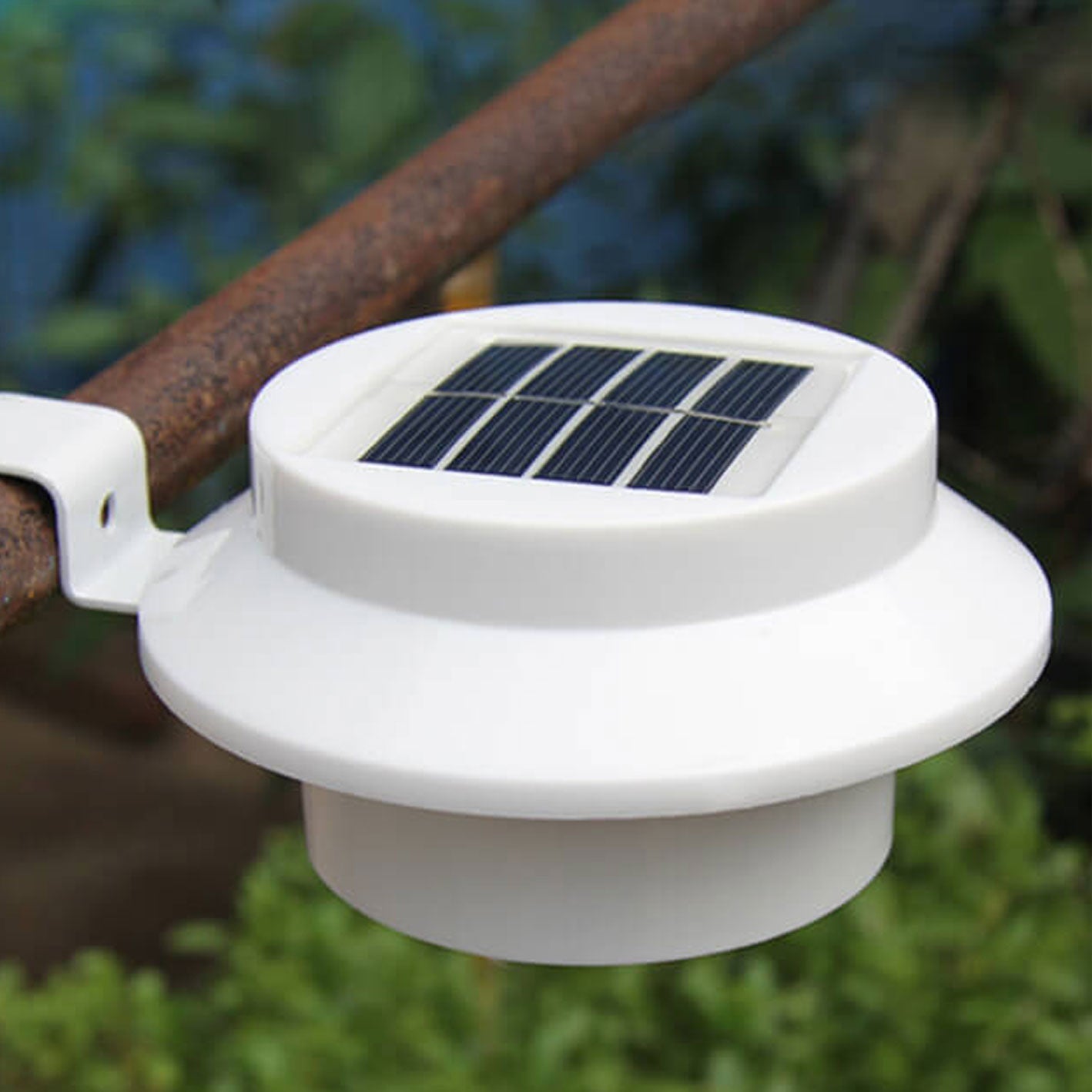 Solar LED Outdoor Waterproof Wall Sconce Light for Fences & Patios - Cylinder Design