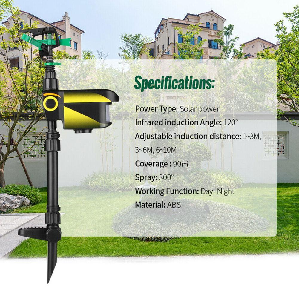 Deer Deterrents: Deer Sprinkler Solar Powered Motion Activated - Get Rid Of Deer Now!