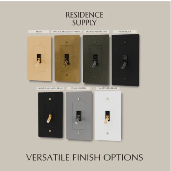 Solid Brass Toggle Light Switch | 1–4 Gang, UL Listed, Premium Durable Design