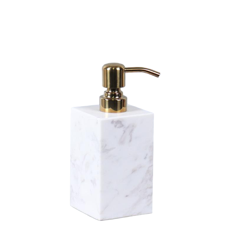 Solid Marble Soap Dispenser with Metal Pump – 1kg Natural Stone Lotion & Hand Sanitizer Bottle for Bathroom or Kitchen
