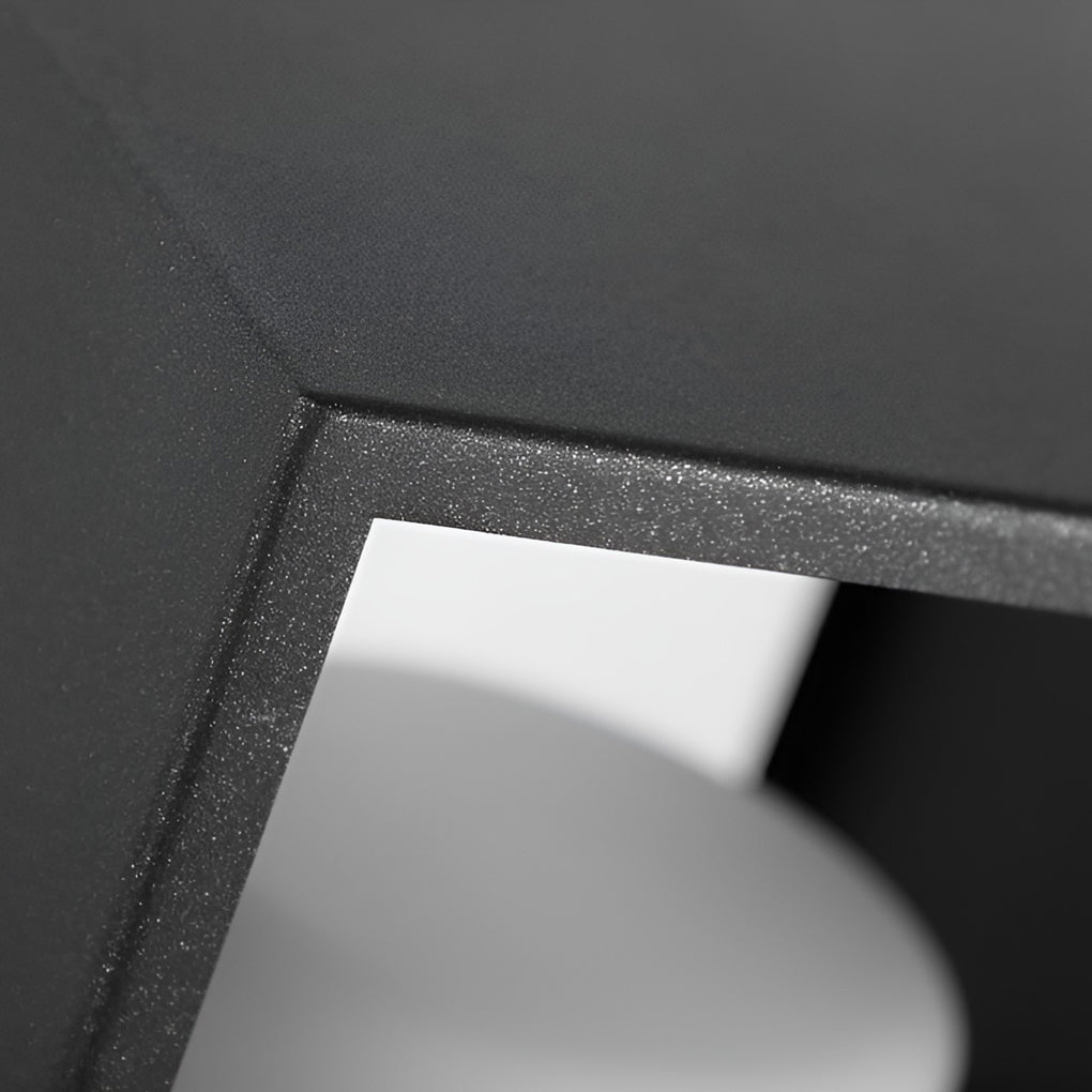 Waterproof Black Rectangular Solar Outdoor Lanterns for Modern Gardens & Patios