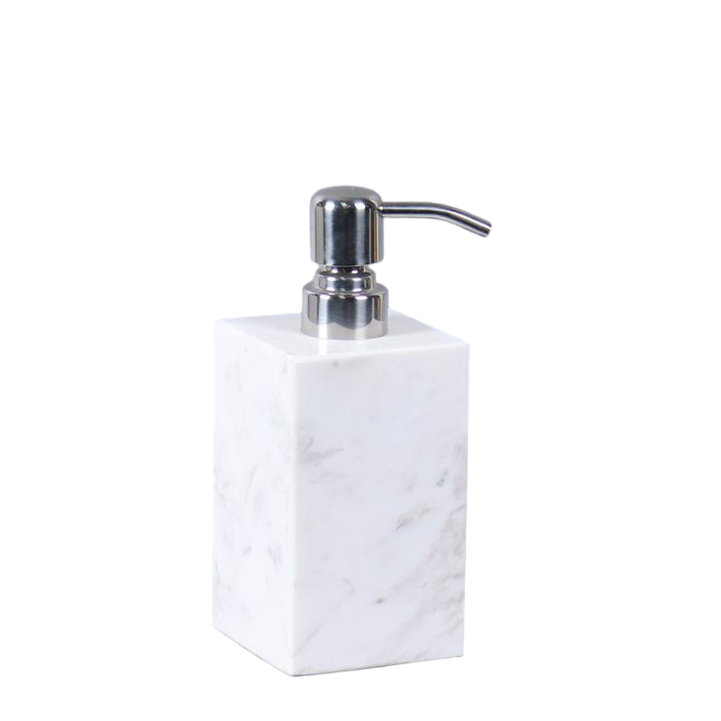 Solid Marble Soap Dispenser with Metal Pump – 1kg Natural Stone Lotion & Hand Sanitizer Bottle for Bathroom or Kitchen