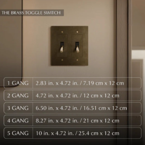 Solid Brass Toggle Light Switch | 1–4 Gang, UL Listed, Premium Durable Design