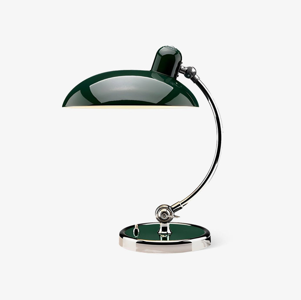 Retro Curve Desk Lamp | Frosted Glass Shade, Metal Stem & Ideal for Indoor Use