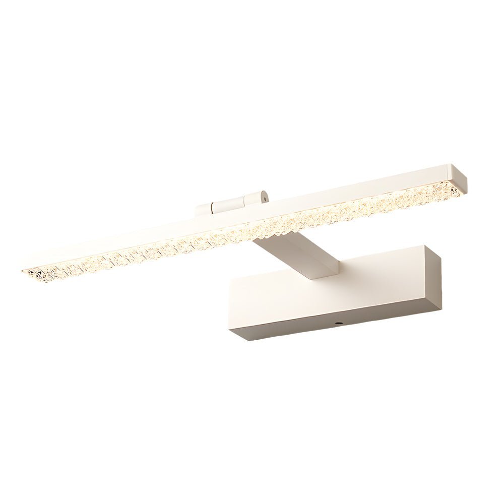 LED Bathroom Vanity Light - 160° Adjustable Dimmable Fixture with Crystal Acrylic Shade for Modern Bathrooms
