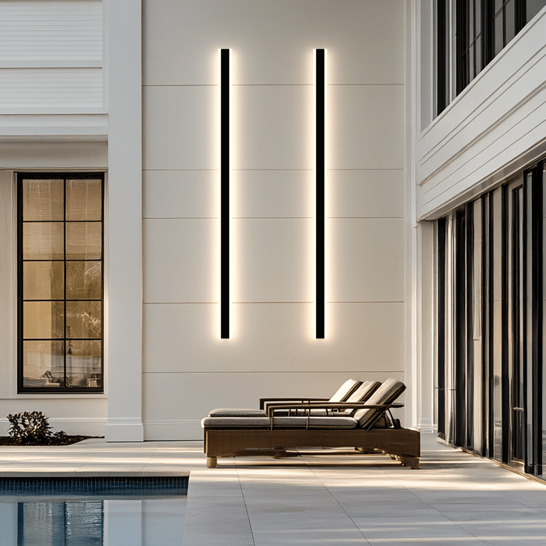 LED Outdoor Wall Light – Modern Weather-Resistant, Dimmable Exterior Sconce with 3 Color Temperatures