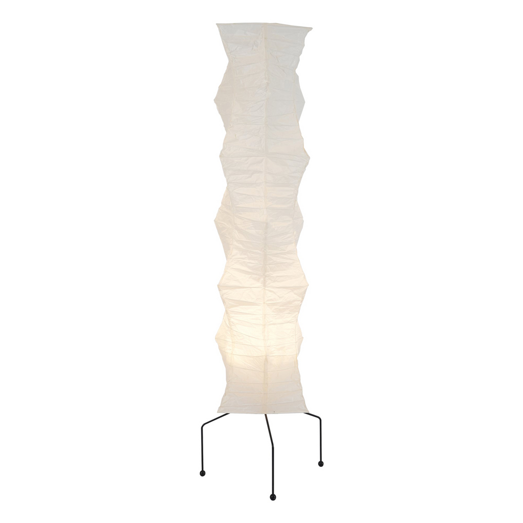 Rice Paper Floor Lamp | Mulberry Paper Shade, Metal Base & Ideal for Indoor Lighting