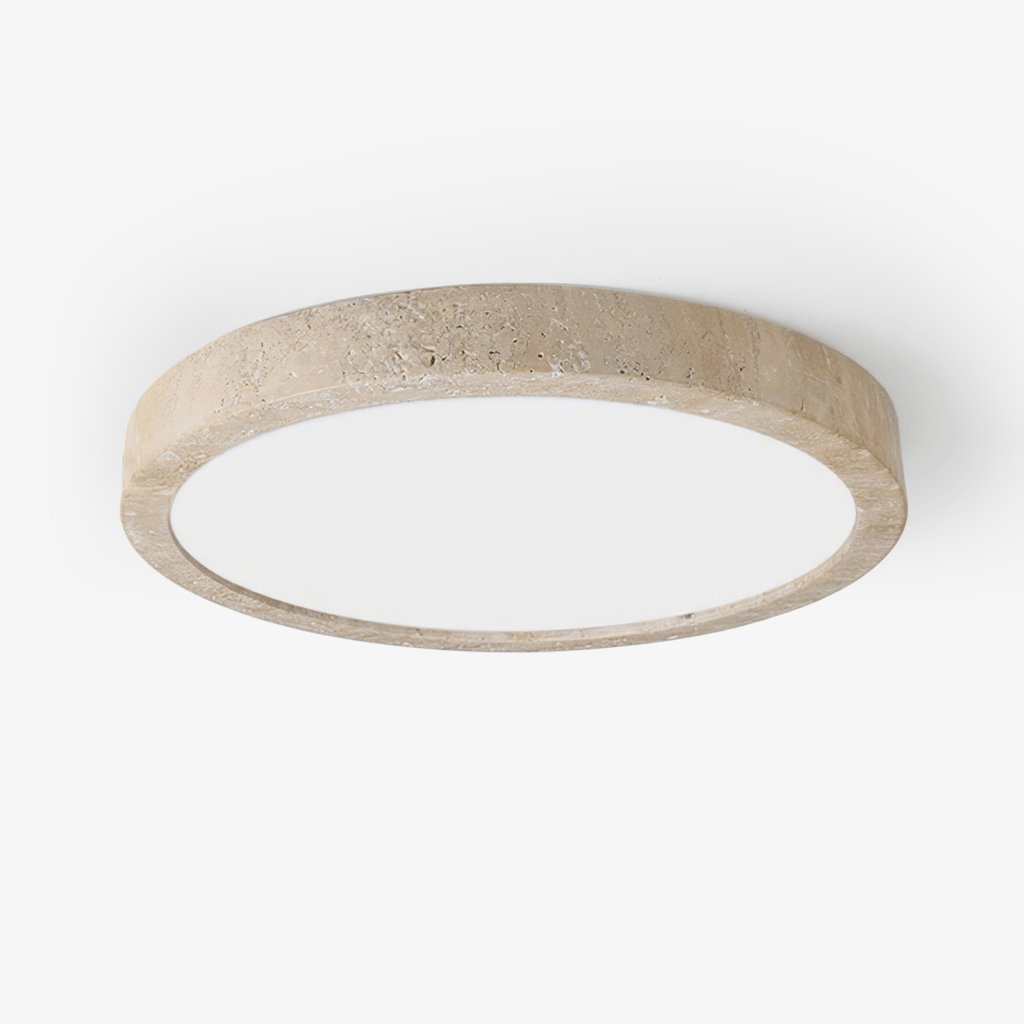 Travertine Ceiling Light | Dimmable, Warm & Cool Light Options for Modern Indoor Spaces