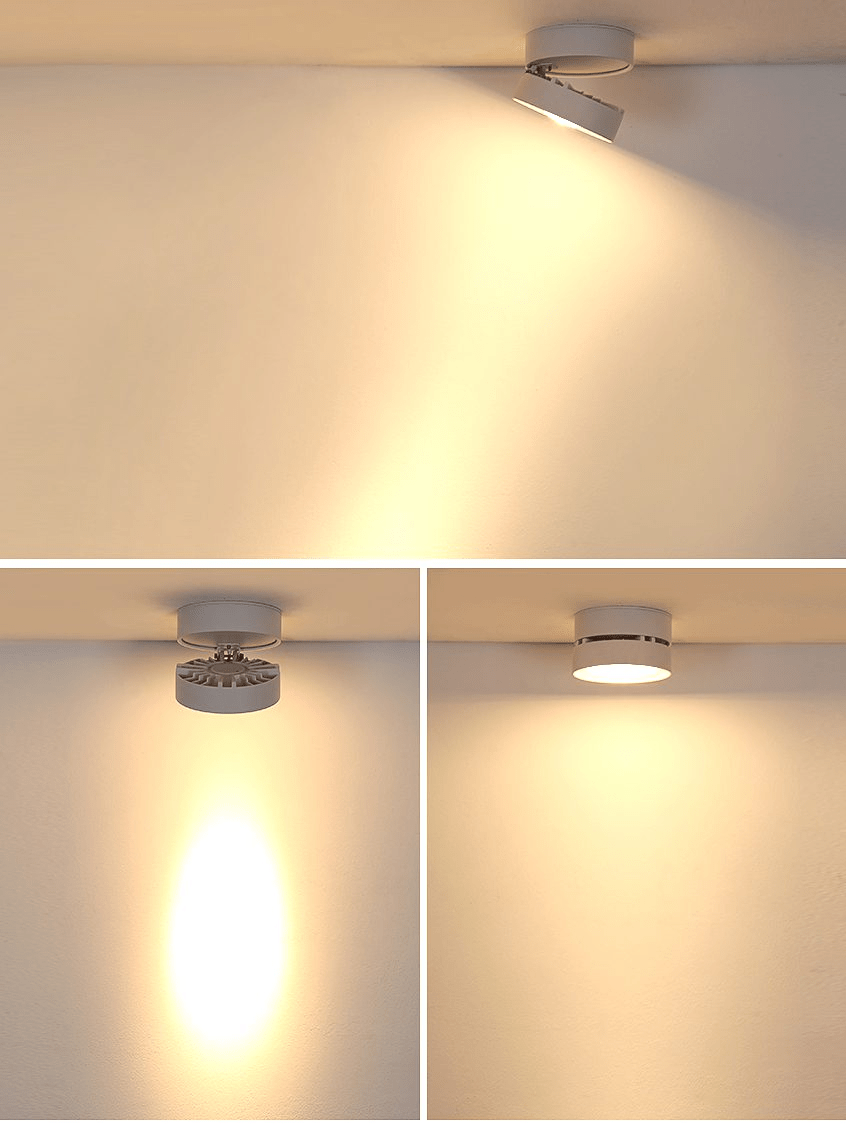 Round Rotating LED Downlight | 90° Adjustable, 355° Rotation & Ideal for Indoor Accent Lighting