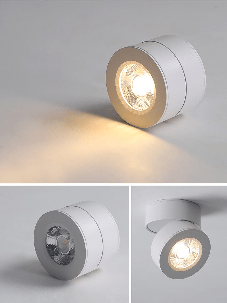 Round Rotating LED Downlight | 90° Adjustable, 355° Rotation & Ideal for Indoor Accent Lighting