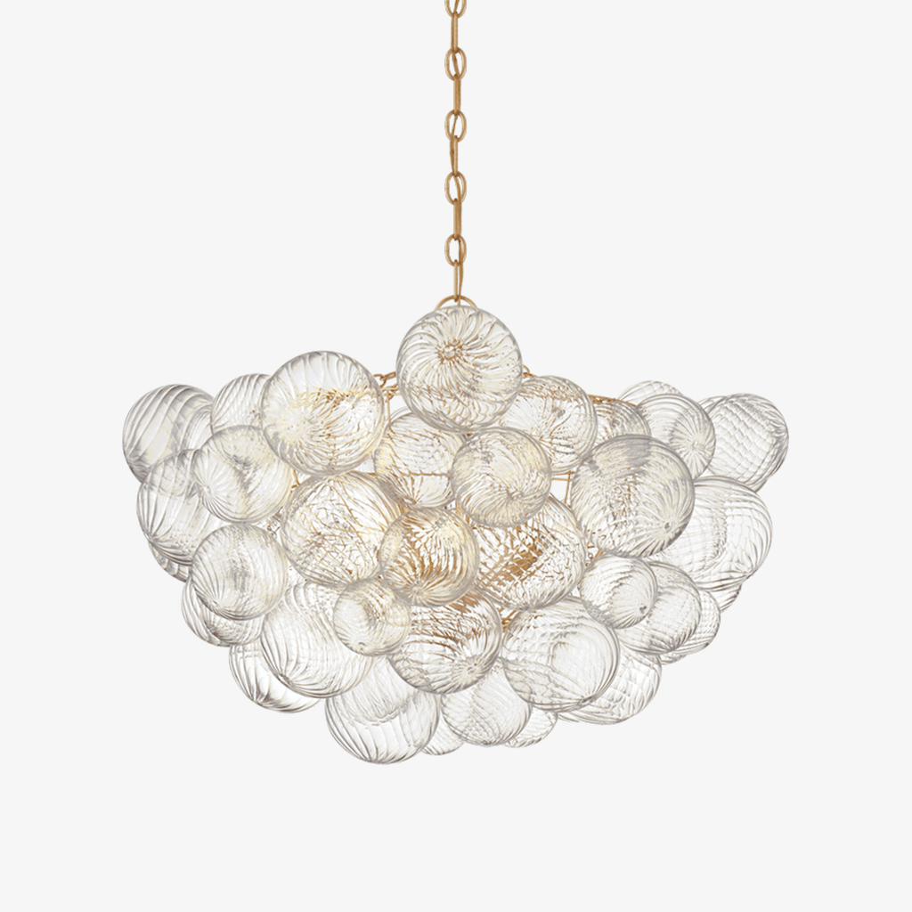 Glass Ball Bubbles Chandelier | Customizable Sizes, Gold Finish & Ideal for Living Room or Dining Area