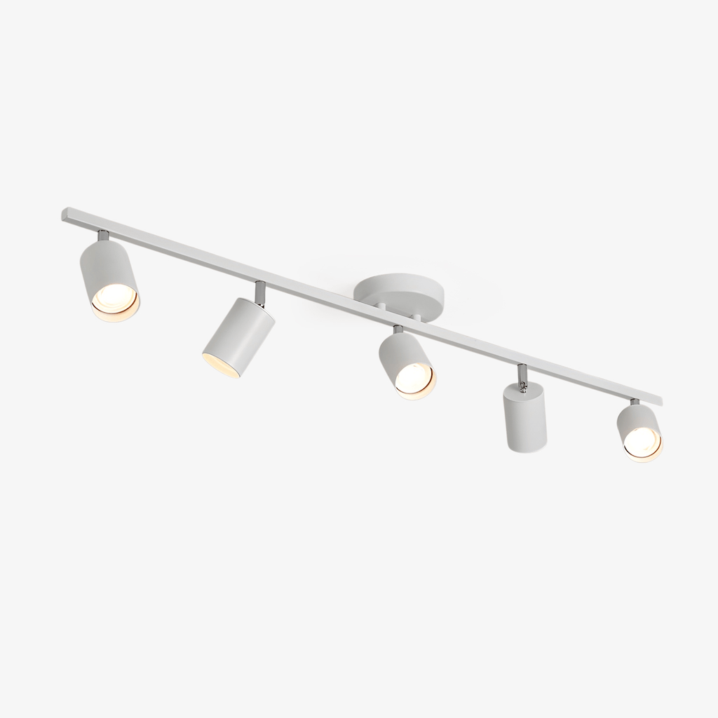 LED Ceiling Light | Adjustable Spotlight Heads with Gold Accents for Living Spaces and Galleries