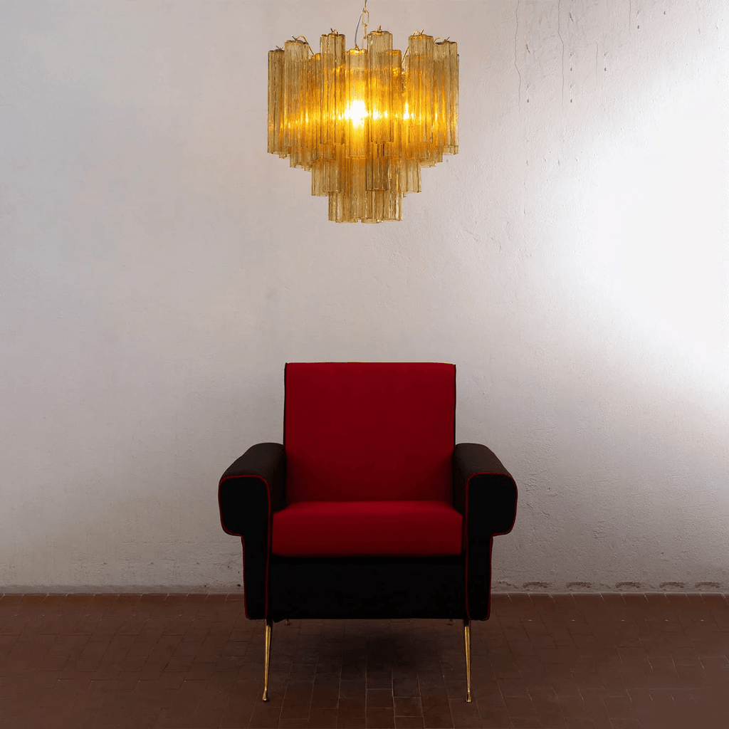 Murano Tubes Chandelier | Hand-Blown Glass, Customizable Size & Finish for Dining Room or Bedroom