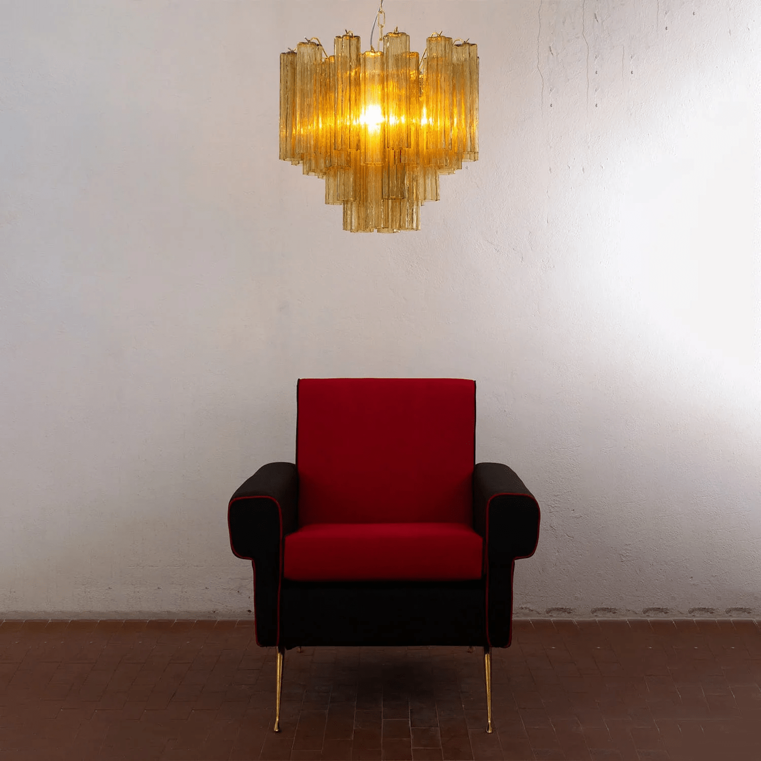 Murano Tubes Chandelier | Hand-Blown Glass, Customizable Size & Finish for Dining Room or Bedroom