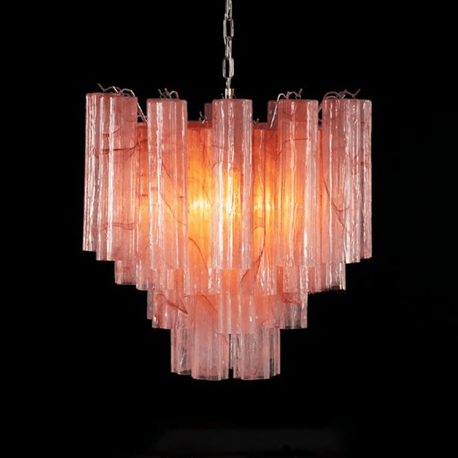 Murano Tubes Chandelier | Hand-Blown Glass, Customizable Size & Finish for Dining Room or Bedroom
