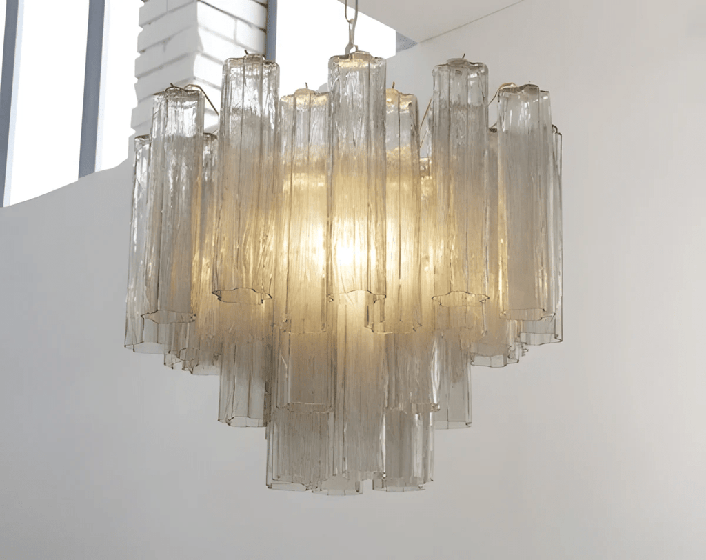 Murano Tubes Chandelier | Hand-Blown Glass, Customizable Size & Finish for Dining Room or Bedroom