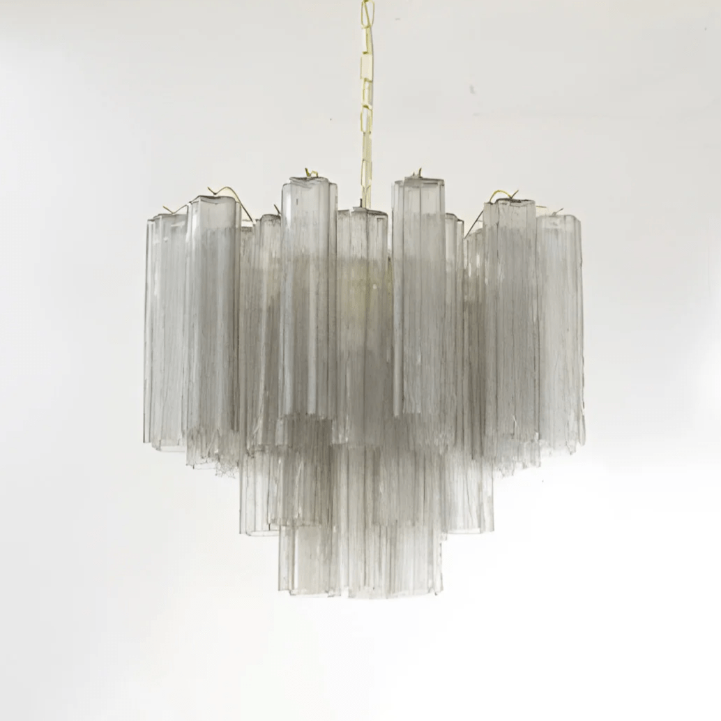 Murano Tubes Chandelier | Hand-Blown Glass, Customizable Size & Finish for Dining Room or Bedroom