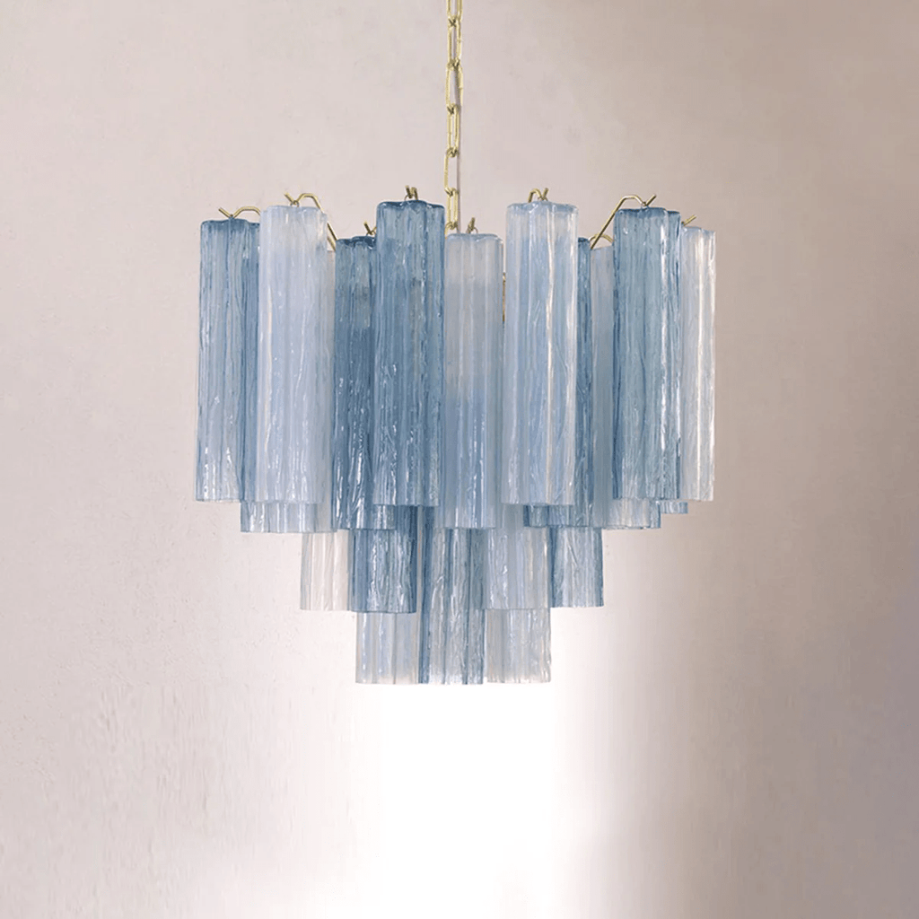 Murano Tubes Chandelier | Hand-Blown Glass, Customizable Size & Finish for Dining Room or Bedroom