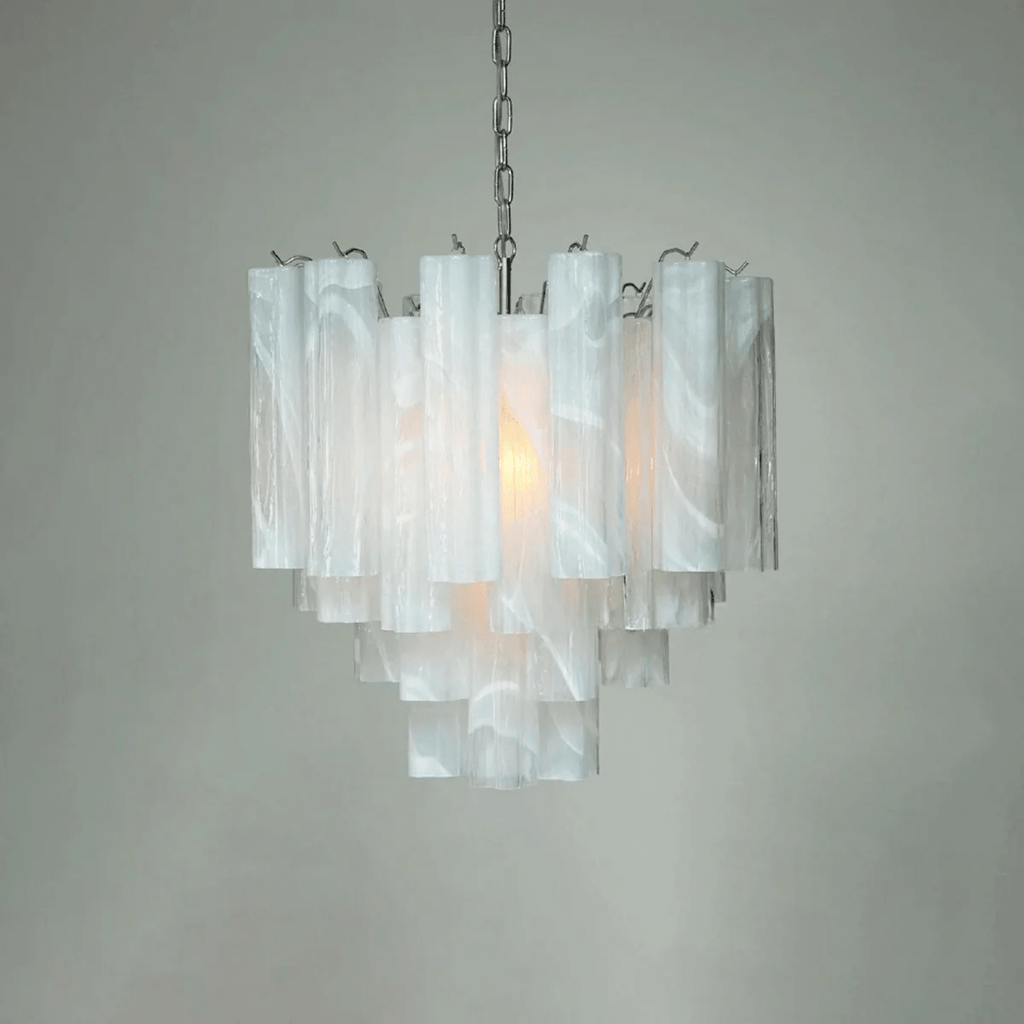 Murano Tubes Chandelier | Hand-Blown Glass, Customizable Size & Finish for Dining Room or Bedroom