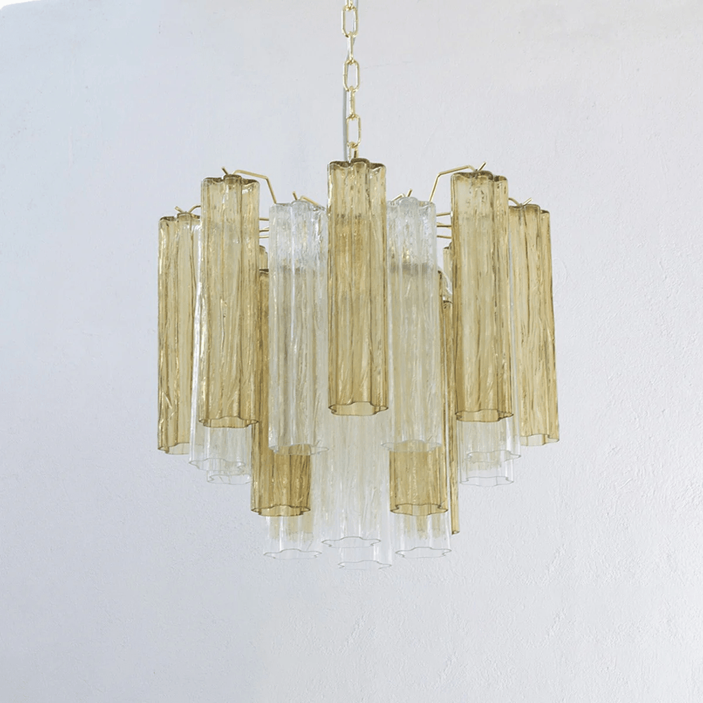 Murano Tubes Chandelier | Hand-Blown Glass, Customizable Size & Finish for Dining Room or Bedroom