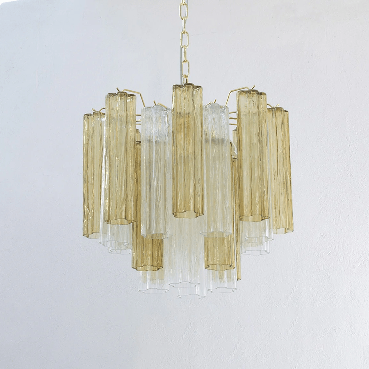 Murano Tubes Chandelier | Hand-Blown Glass, Customizable Size & Finish for Dining Room or Bedroom