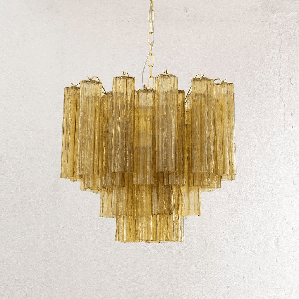 Murano Tubes Chandelier | Hand-Blown Glass, Customizable Size & Finish for Dining Room or Bedroom