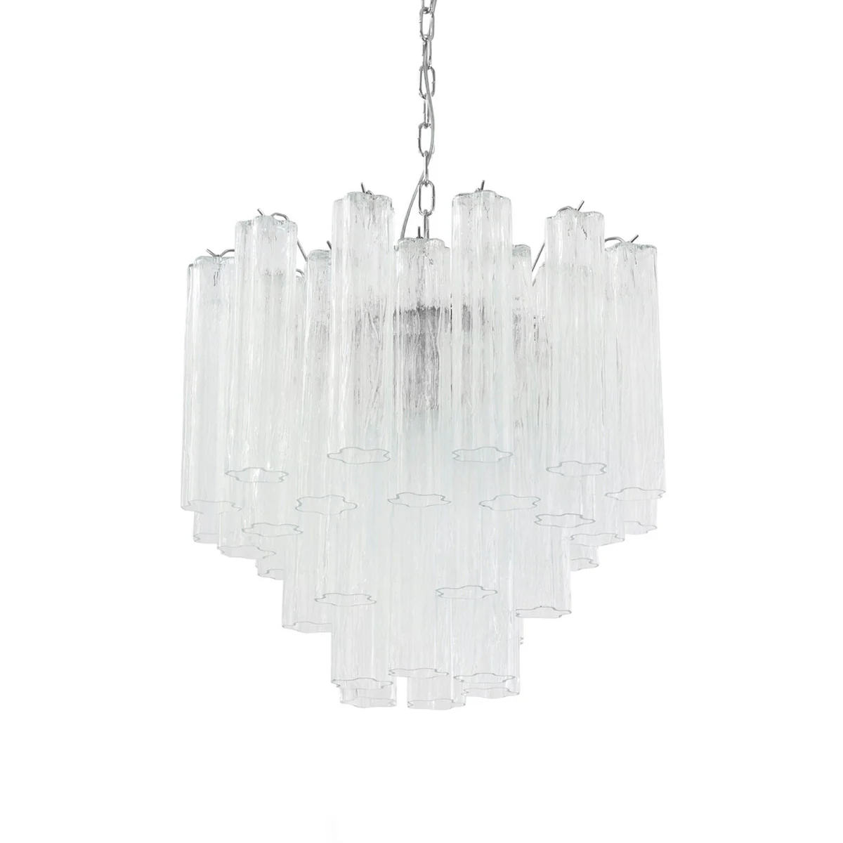 Murano Tubes Chandelier | Hand-Blown Glass, Customizable Size & Finish for Dining Room or Bedroom