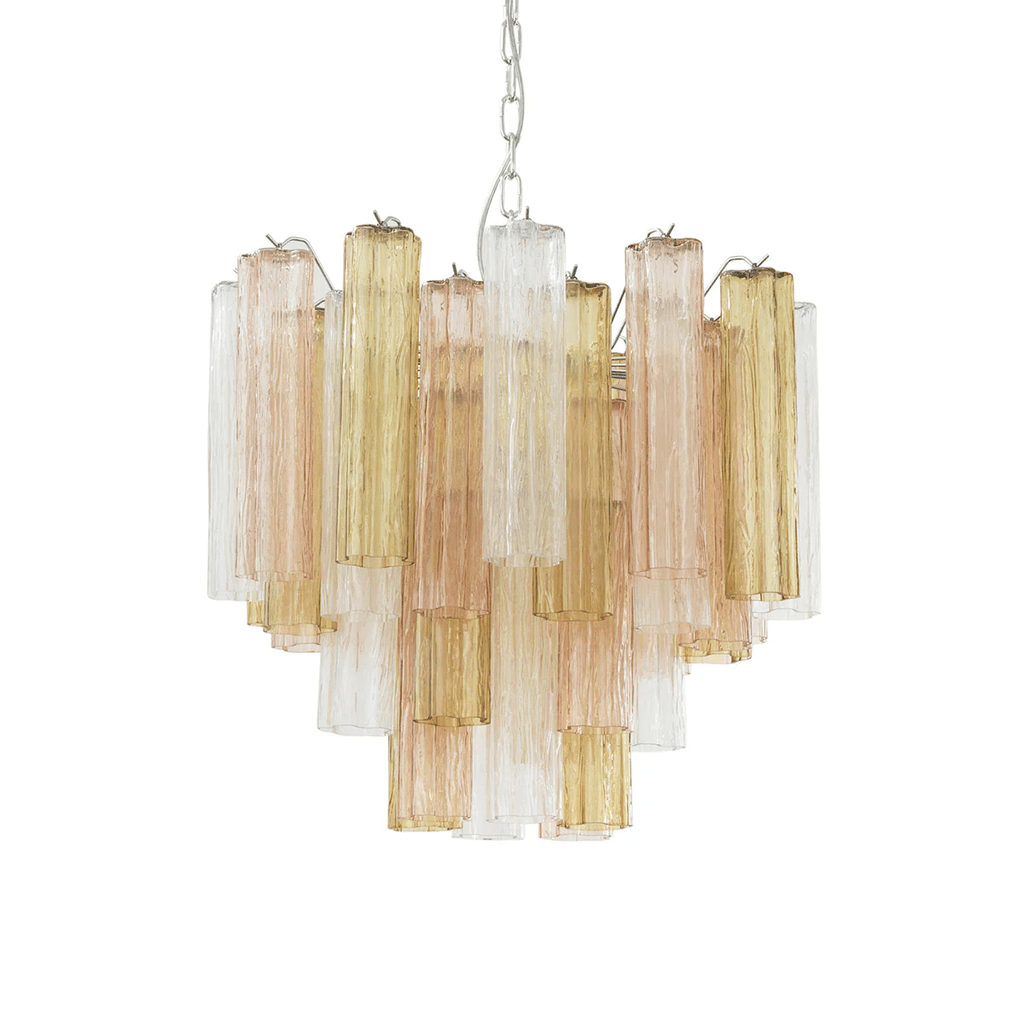 Murano Tubes Chandelier | Hand-Blown Glass, Customizable Size & Finish for Dining Room or Bedroom
