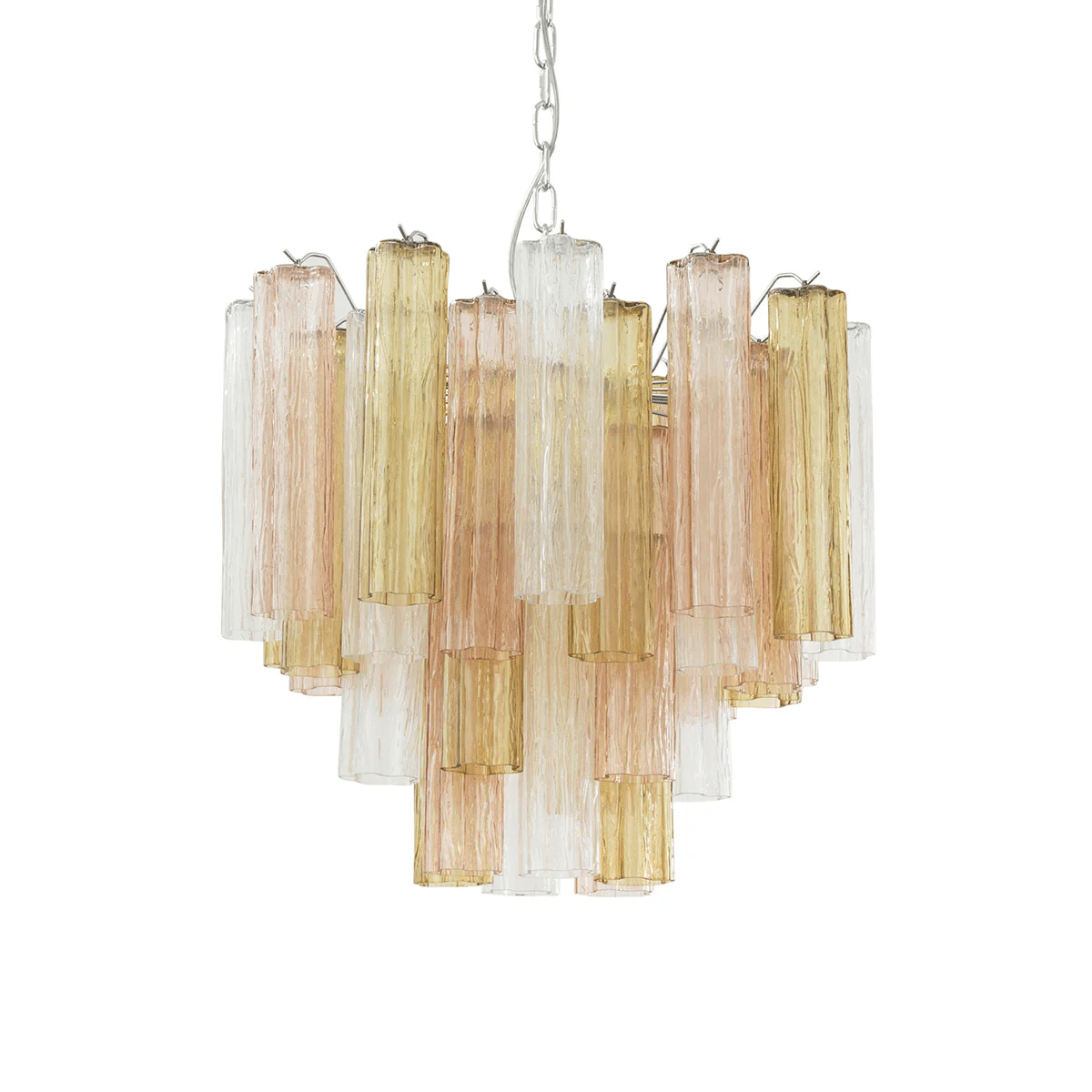 Murano Tubes Chandelier | Hand-Blown Glass, Customizable Size & Finish for Dining Room or Bedroom