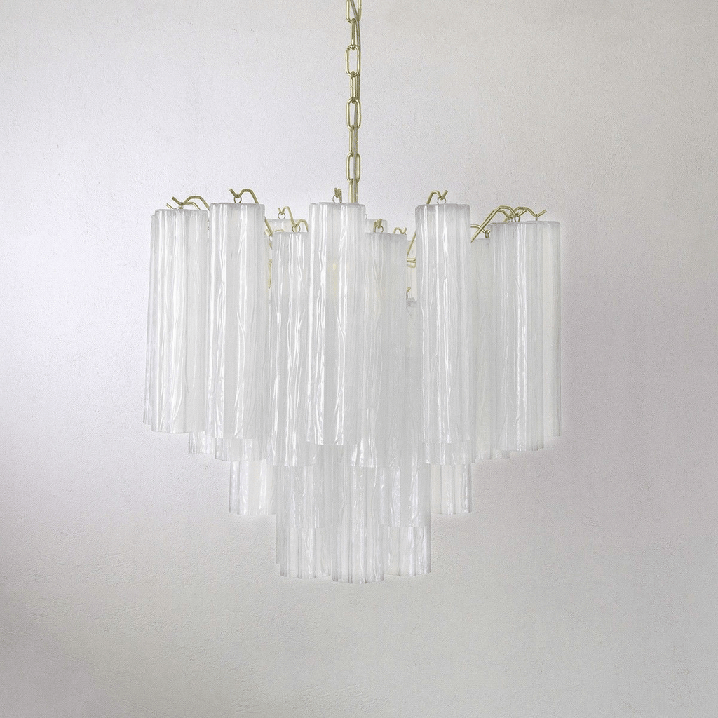 Murano Tubes Chandelier | Hand-Blown Glass, Customizable Size & Finish for Dining Room or Bedroom