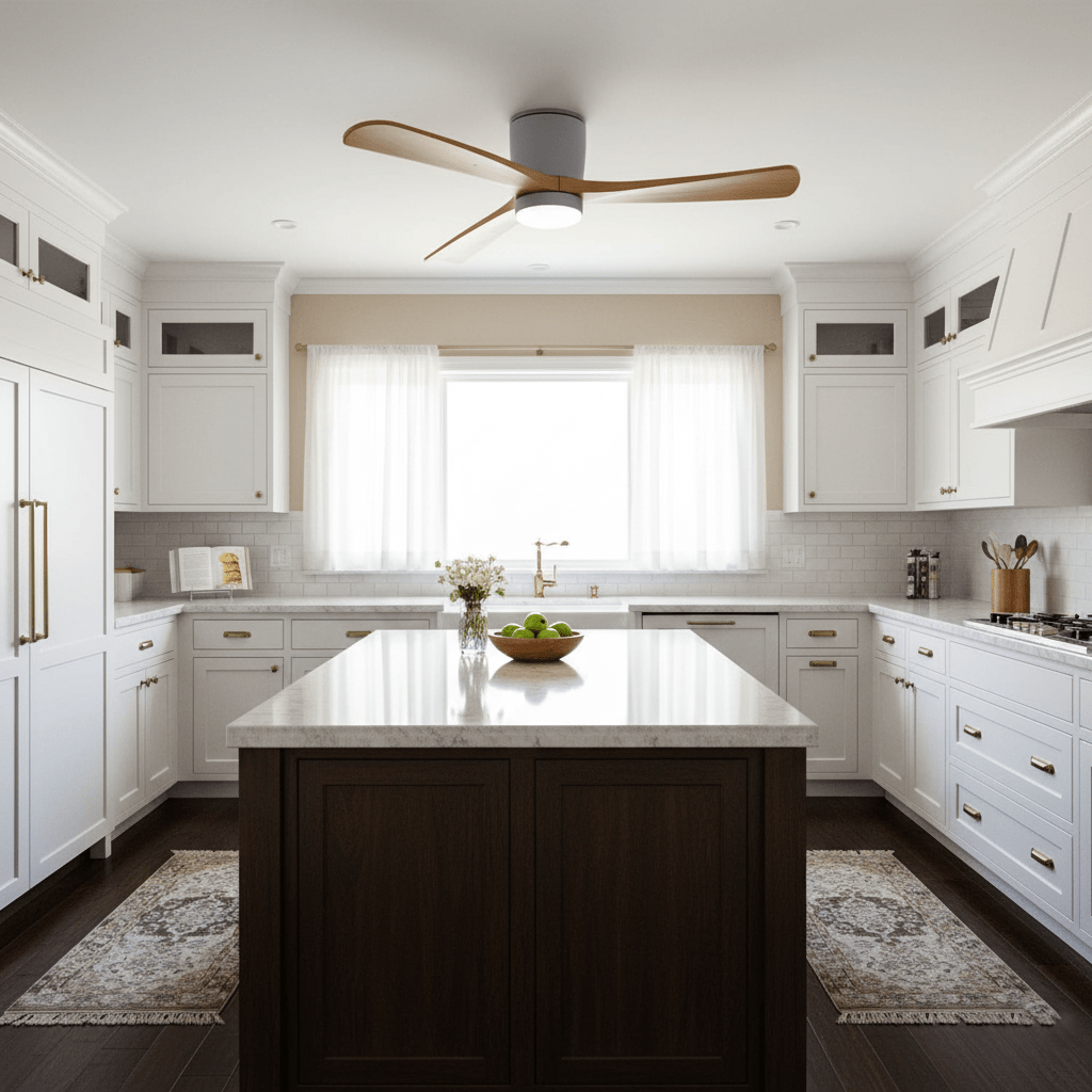 Nordic Wooden Ceiling Fan Light | LED, 6-Speed Control & Ideal for Indoor Spaces, Available in 42", 48", 52" Sizes