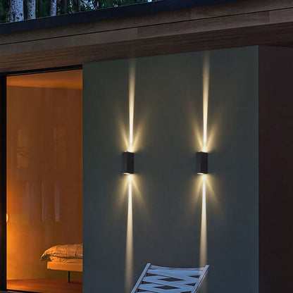 LED Waterproof Outdoor Wall Sconce Light Fixture - Modern Rectangular Design for Patios, Gardens, and Entryways